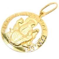 Medalha de So Bento em ouro amarelo 18k